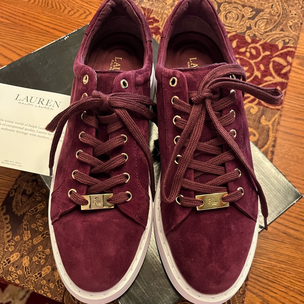 Lauren Ralph Lauren Women's Deep Burgundy Sneakers